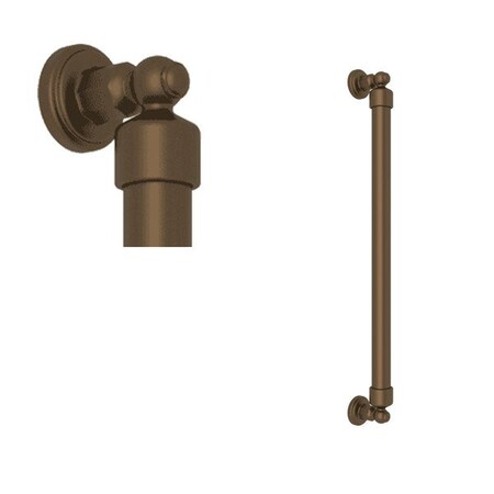 Perrin & Rowe Georgian Era And Edwardian 18" Decorative Grab Bar In English Bronze U.6907EB